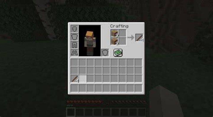 How do you craft sticks in minecraft