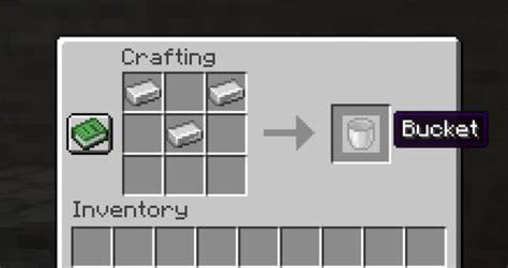 How do you make buckets in minecraft