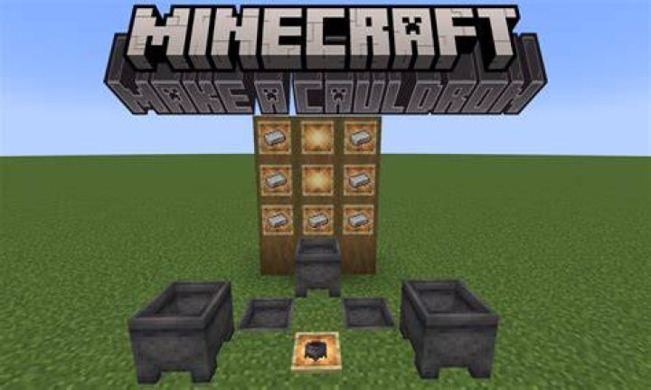 How to build a cauldron in minecraft