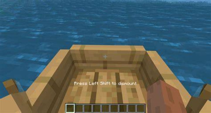 How to dismount a boat in minecraft