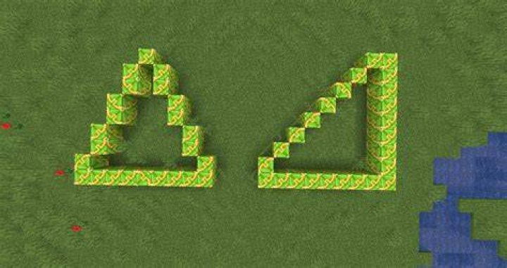 How to make a triangle in minecraft
