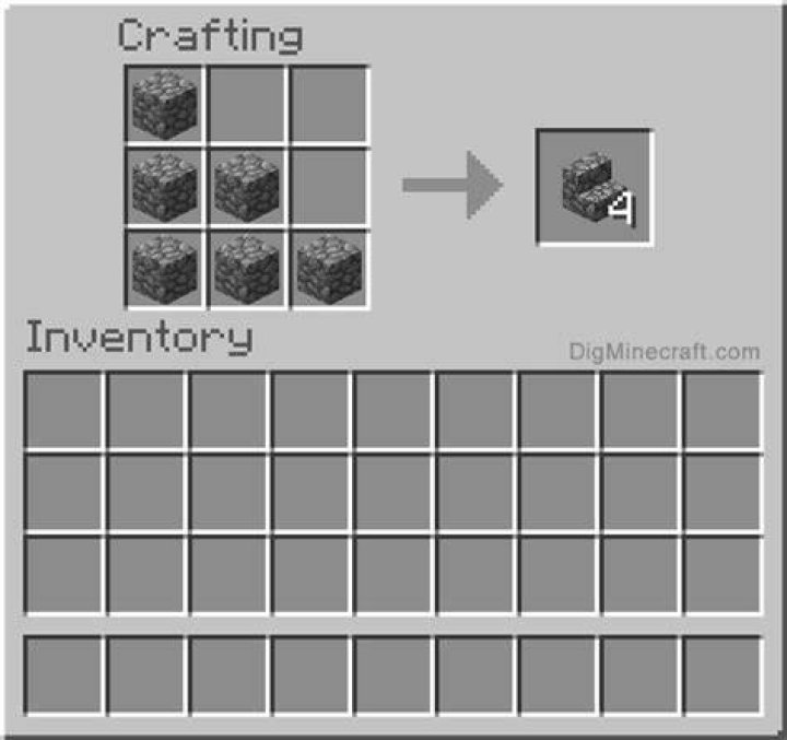 How to make cobblestone stairs in minecraft