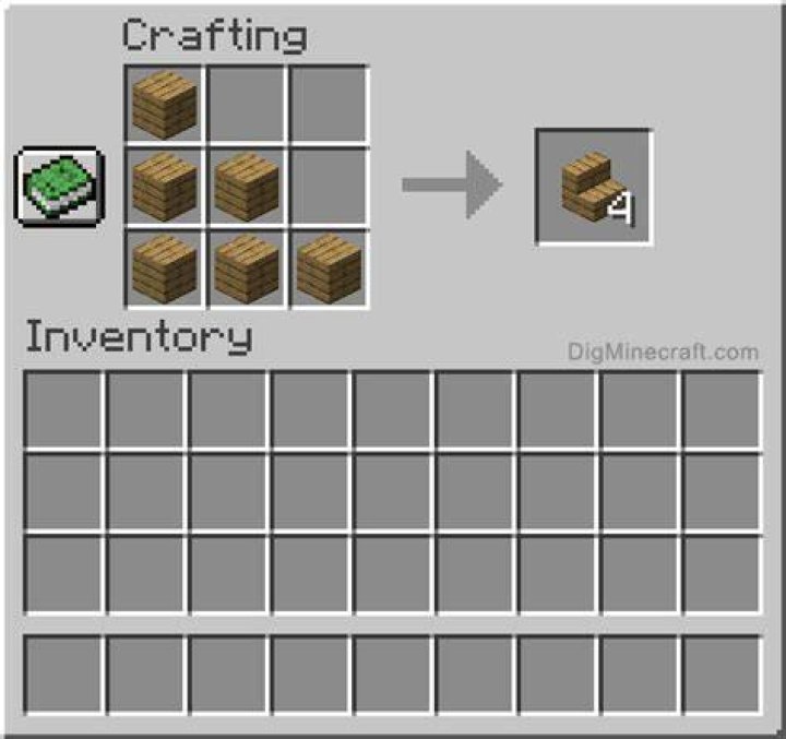 How to make oak stairs in minecraft