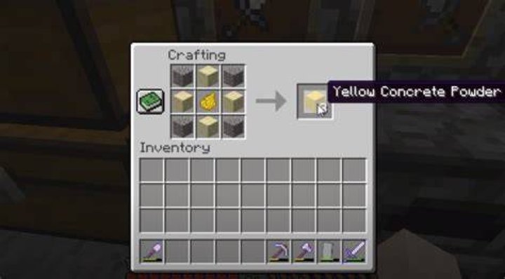 How to make yellow concrete in minecraft