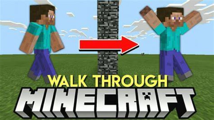 How to walk through walls in minecraft