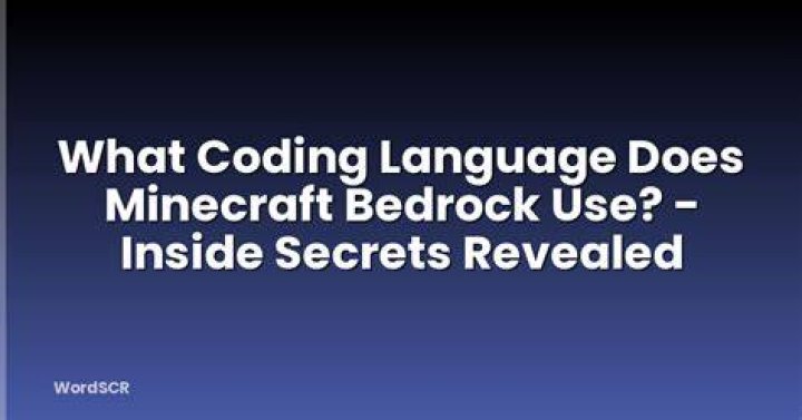 What coding language does minecraft bedrock use
